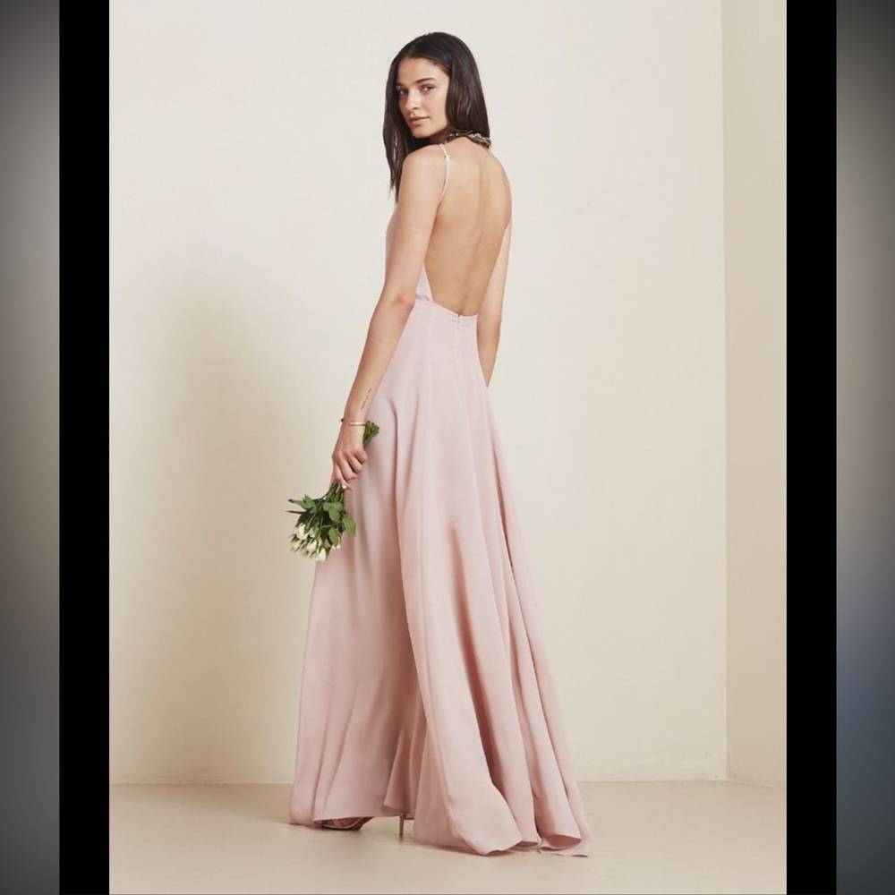 Reformation Noelle Blush Maxi Dress